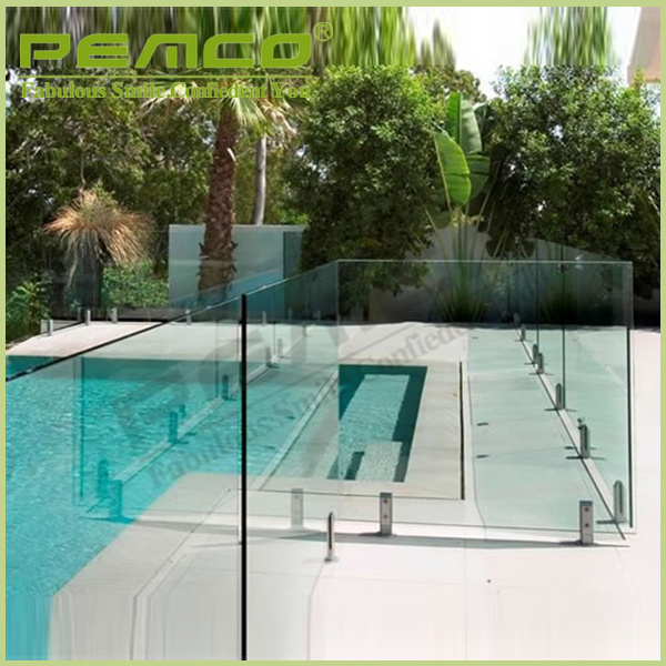 Factory Custom Decorative Mirror Polished Stainless Steel Swimming Pool Outdoor tempered Glass Fence Panels