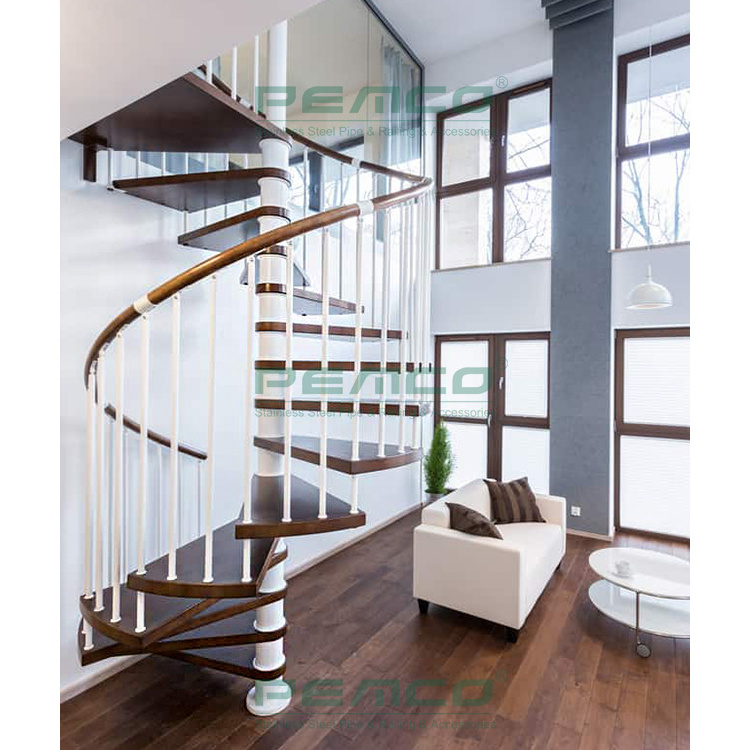 Indoor Space Saving Stairs Home Used Spiral Staircase Steel Structure Rotate Staircase