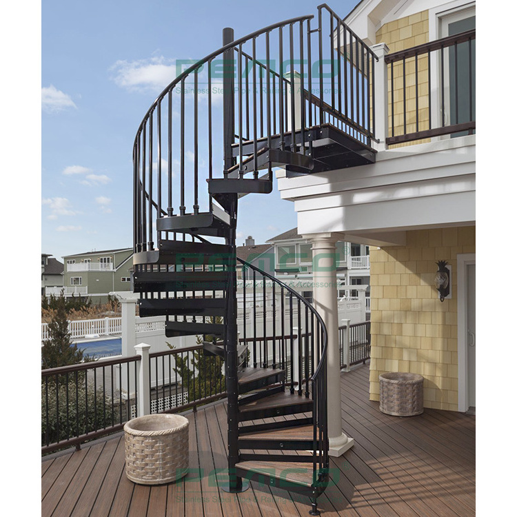 2023 North American Outdoor Weatherproof Spiral Staircase Design Outside Economy Spiral Staircase Kit