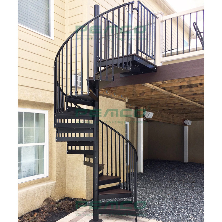 2023 North American Outdoor Weatherproof Spiral Staircase Design Outside Economy Spiral Staircase Kit