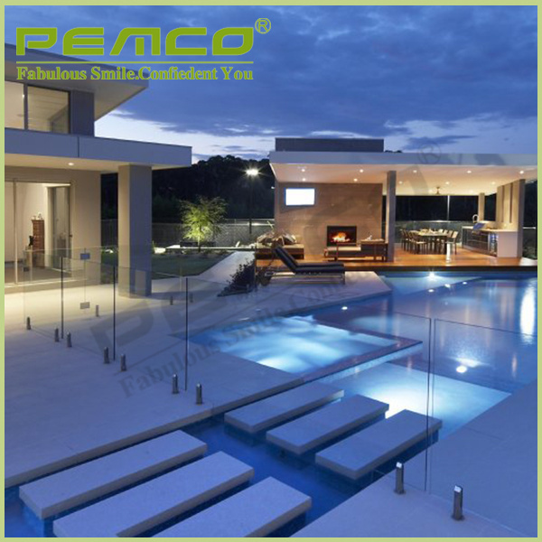 Factory Custom Decorative Mirror Polished Stainless Steel Swimming Pool Outdoor tempered Glass Fence Panels