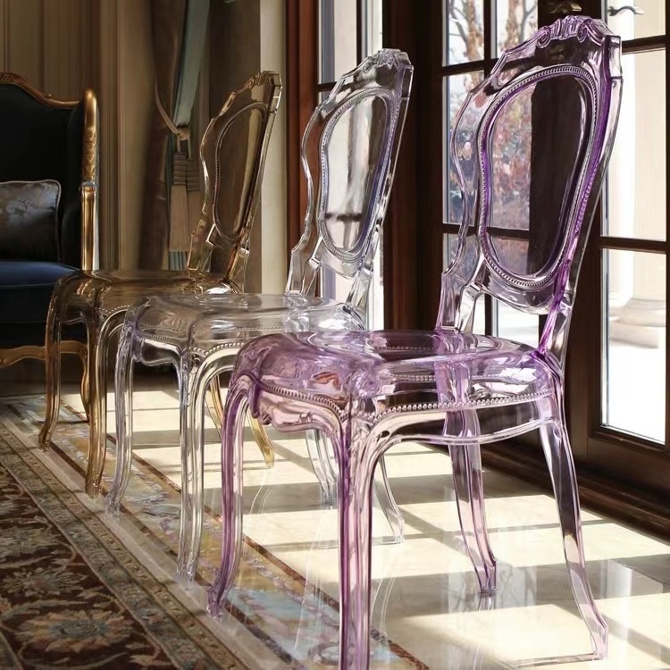 Best Price Furniture Transparent Ghost Wedding Chairs Acrylic Romantic Design Crystal AcrylicResin Ghost Chair