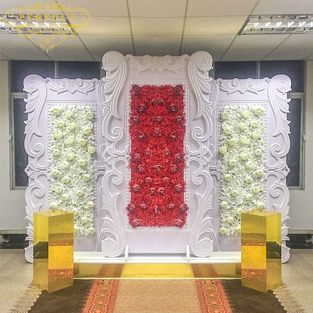 Luxury Modern Flower Decor PVC Wedding Backdrop For Events Party Decoration Wedding Supplies Arch Stand