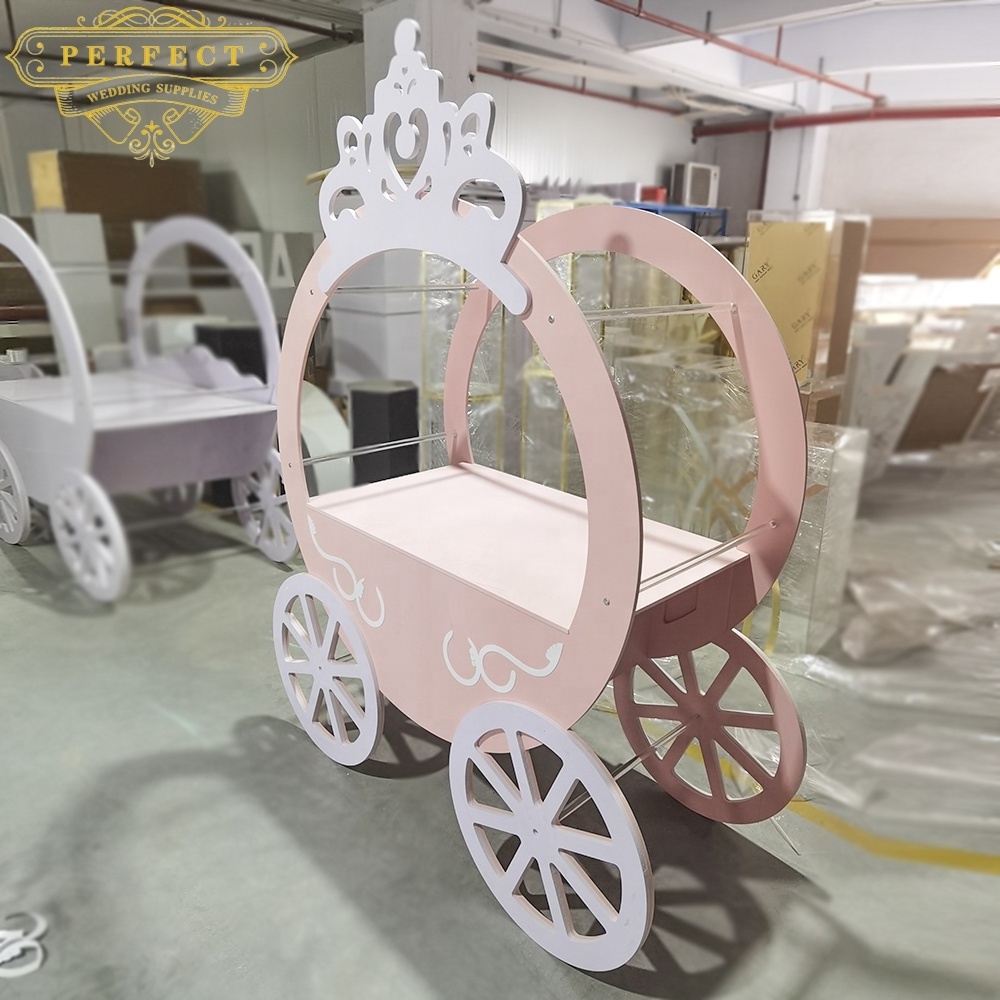 Custom Colored Flowers Wedding Candy Cart For Candy Cart With Wheels