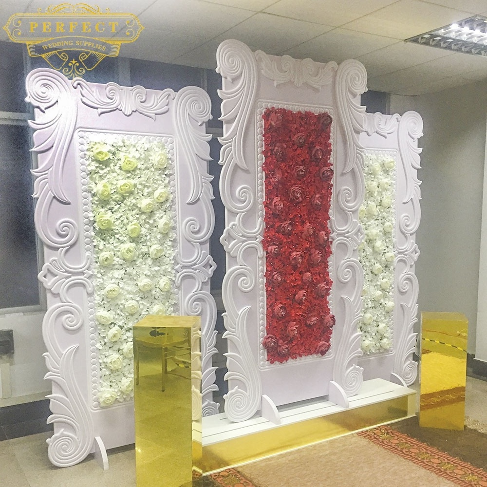 Luxury Modern Flower Decor PVC Wedding Backdrop For Events Party Decoration Wedding Supplies Arch Stand