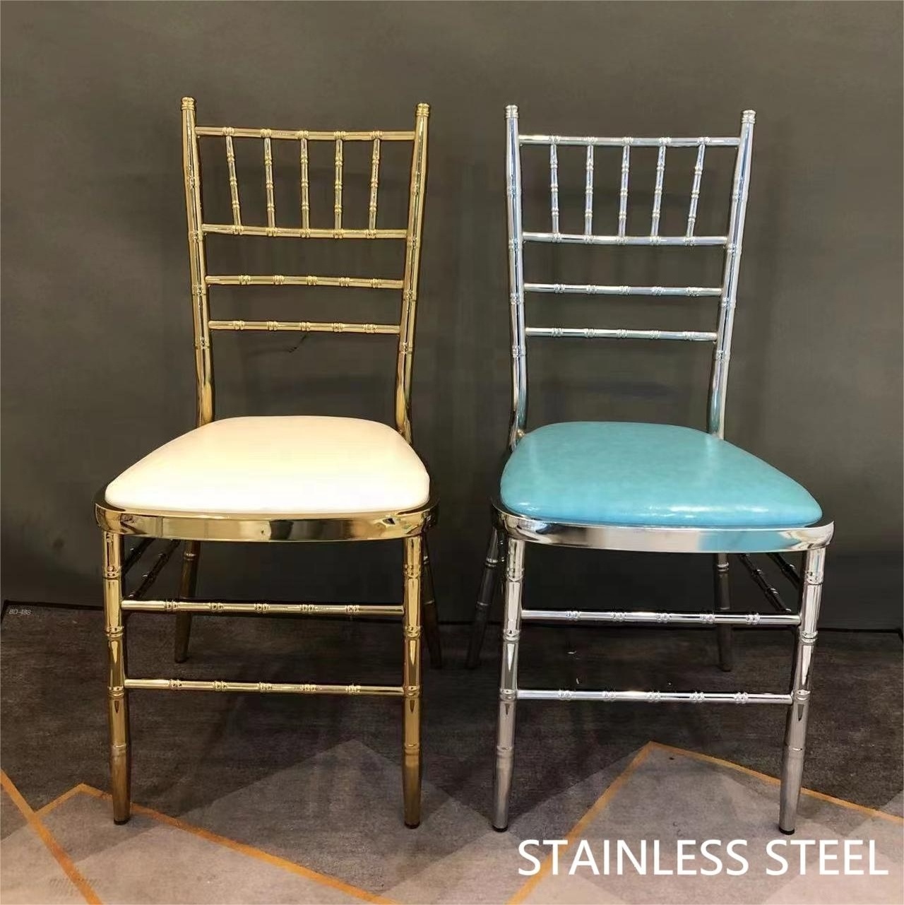 High-end Latest Model Plastic Chiavari Chairs Wedding Party Furniture Banquet Event Bamboo Resin Tiffany Chairs