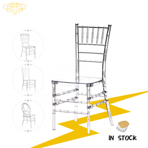 Hot Selling Crystal Resin Acrylic Hotel Chair Transparent Wedding Reception Event Stackable Chiavari Chair