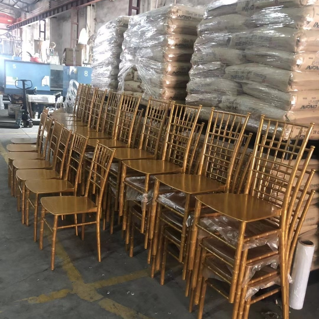 High-end Latest Model Plastic Chiavari Chairs Wedding Party Furniture Banquet Event Bamboo Resin Tiffany Chairs