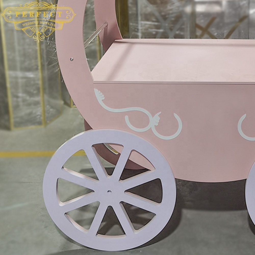 Custom Colored Flowers Wedding Candy Cart For Candy Cart With Wheels