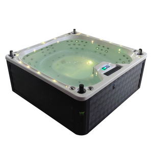 Spa manufacturer square cold tub with stainless steel liner without chiller 7 person outdoor hot tubs