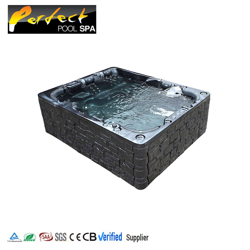 Courtyard Acrylic 8 person underground hot tub pools swimming outdoor Freestanding Whirlpools bathtub for Villa