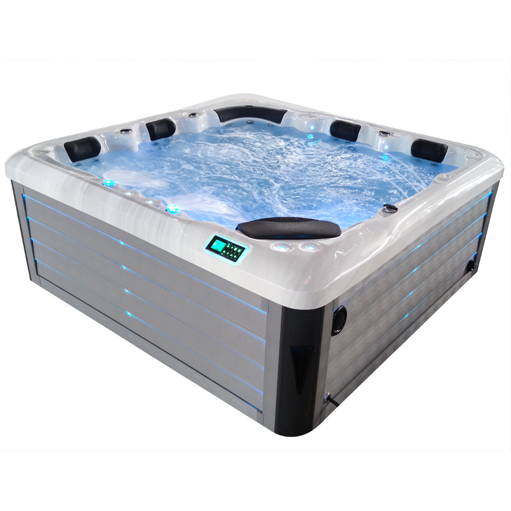 5 person 2 lounger luxury hotel backyard spa pools rectangular outdoor spa hot tub acrylic hydrotherapy bathtub