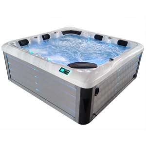 5 person 2 lounger luxury hotel backyard spa pools rectangular outdoor spa hot tub acrylic hydrotherapy bathtub