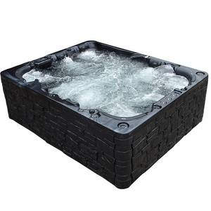 Courtyard Acrylic 8 person underground hot tub pools swimming outdoor Freestanding Whirlpools bathtub for Villa