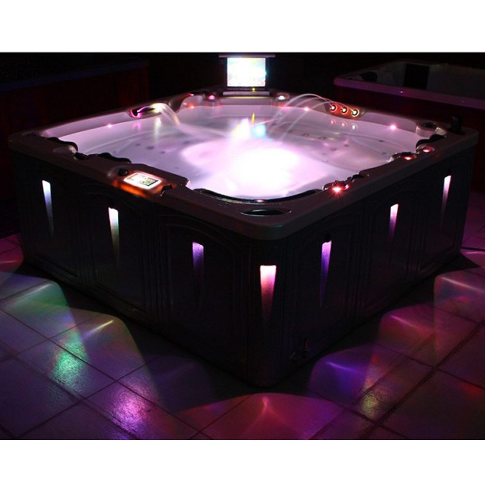 High quality 5 person hot tub hydro jet whirlpool spa pool outdoor massage bed with music speaker