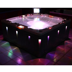 High quality 5 person hot tub hydro jet whirlpool spa pool outdoor massage bed with music speaker