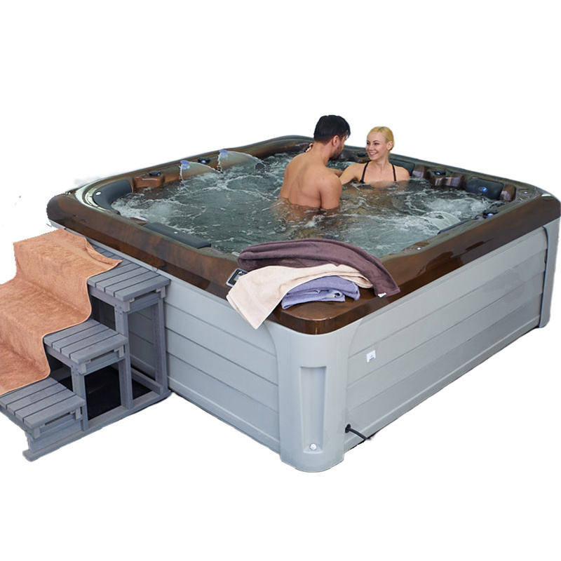 5 person 2 lounger luxury hotel backyard spa pools rectangular outdoor spa hot tub acrylic hydrotherapy bathtub