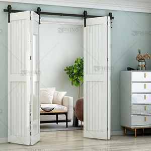 Bedroom sliding barn doors modern house solid wood bi fold barn door with hardware