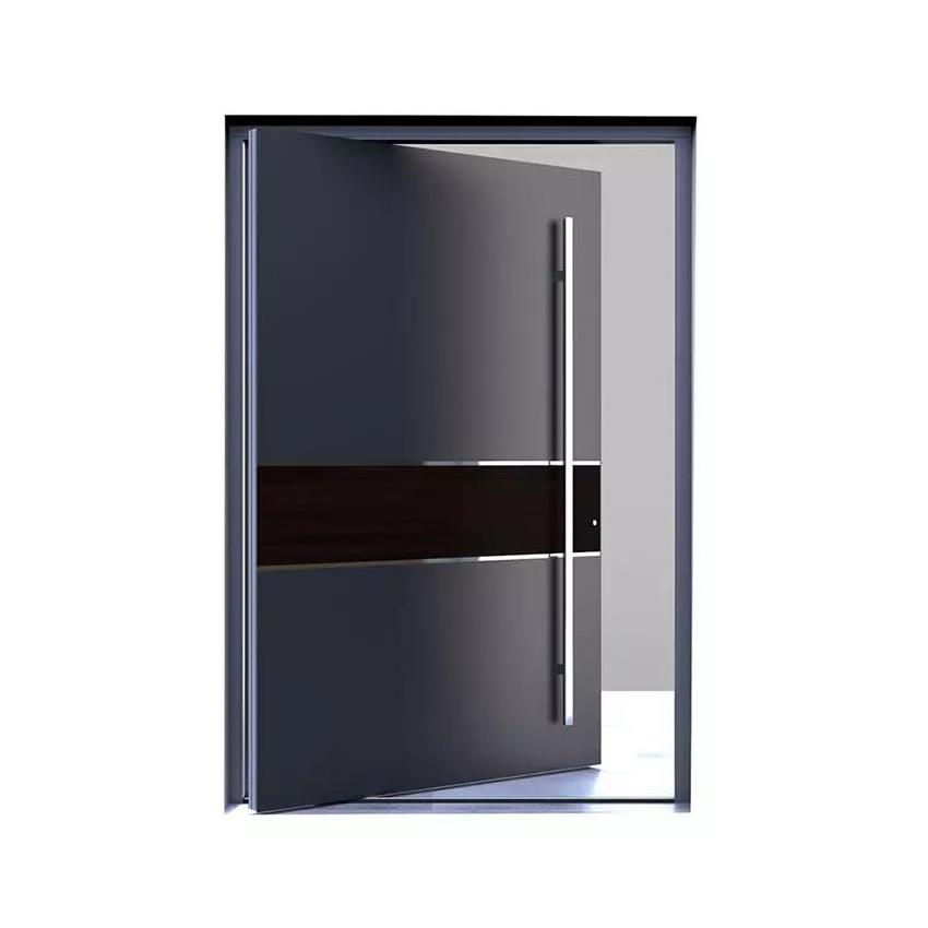 Italian luxury design stainless steel entrance door exterior security front pivot door modern entry aluminum pivot door