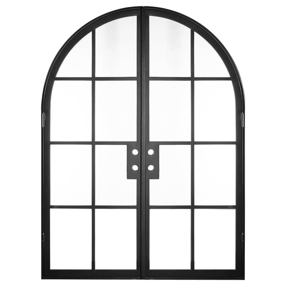 Modern Design Arch Garden Steel Doors Wrought Iron Door Villa Gate Designs arched metal door