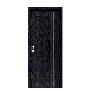 Australia house sound proof interior door inside plain black wood door with security lock