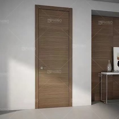 Foshan factory wholesale price veneer wood doors internal wooden house interior door with frame