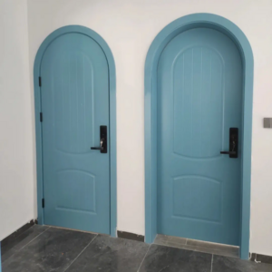 American style round top interior room doors prehung bedroom arch top single wood doors