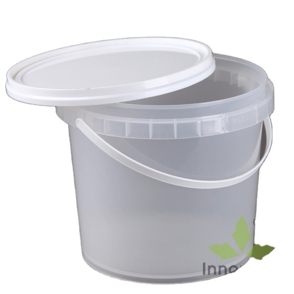 4L transparent plastic bucket,clear plastic bucket with lid