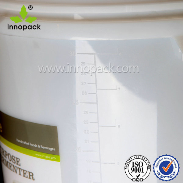 Plastic ferment barrel with lid 30 liter plastic bucket for beer