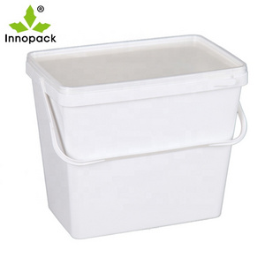 Factory wholesale Custom Food Packing 3L 4L Square Plastic Bucket food grade Bucket with lids