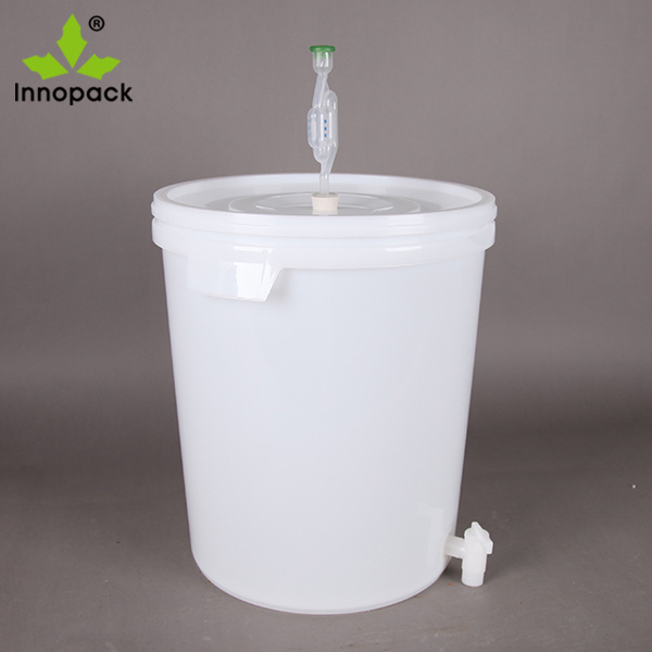 food bucket plastic food grade 30 Litre plastic bucket with spout homemade beer fermenter