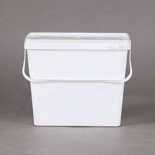 Food Grade 3L 4L Square Cotton Candy Ice Cream Honey Buckets For Cookies Popcorn Snacks Packaging With Personal Logo