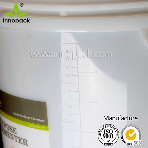 Plastic ferment barrel with lid 30 liter plastic bucket for beer