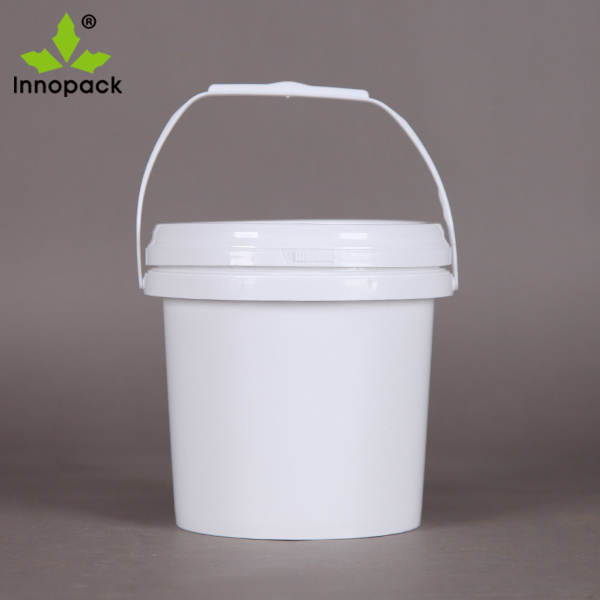 Food grade 2L plastic ice cream bucket with lid and handle  popcorn plastic pail