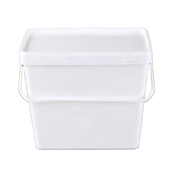 Food Grade 3L 4L Square Cotton Candy Ice Cream Honey Buckets For Cookies Popcorn Snacks Packaging With Personal Logo