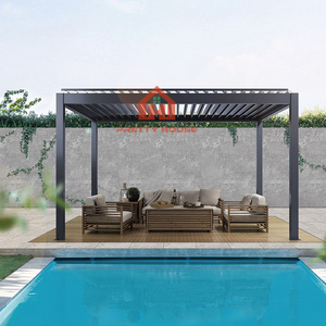 10x10ft Pergola Bioclimatic System Pergola Motorized Louver Pergola Aluminium Outdoor