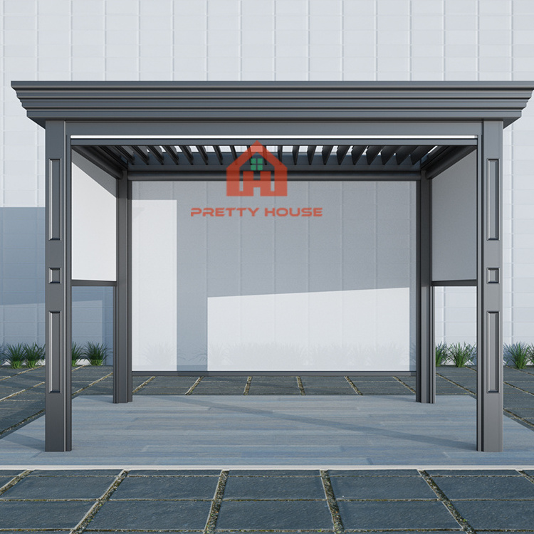 Bioclimatic 3x4 3x3 louvered roof aluminium garden aluminum outdoor arches pergolas gazebo