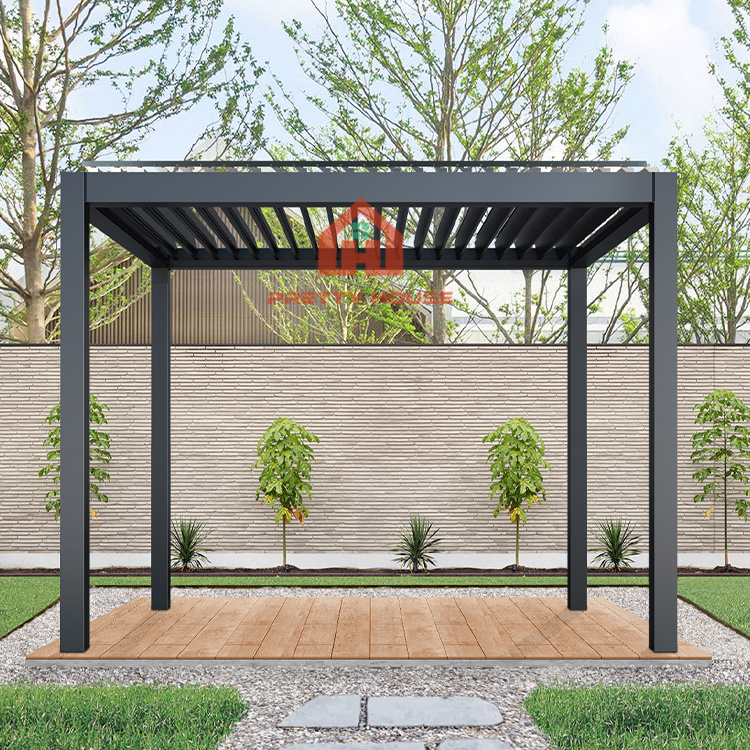 10x10ft Pergola Bioclimatic System Pergola Motorized Louver Pergola Aluminium Outdoor