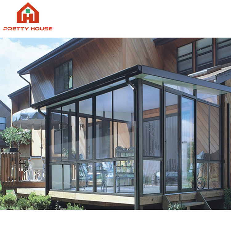 Modern Style Aluminium Frame Sunroom Commercial Glass House