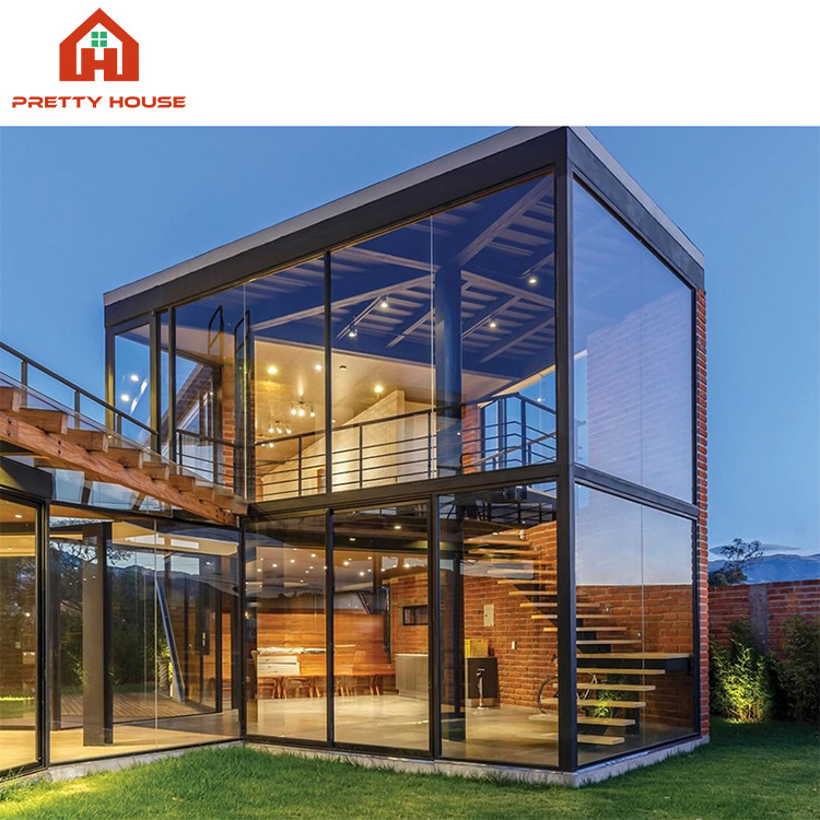 Modern Style Aluminium Frame Sunroom Commercial Glass House