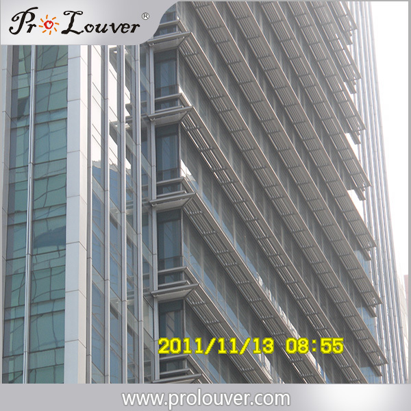 architectural aluminum aerofoil awning horizontal louver for canopy sunshading