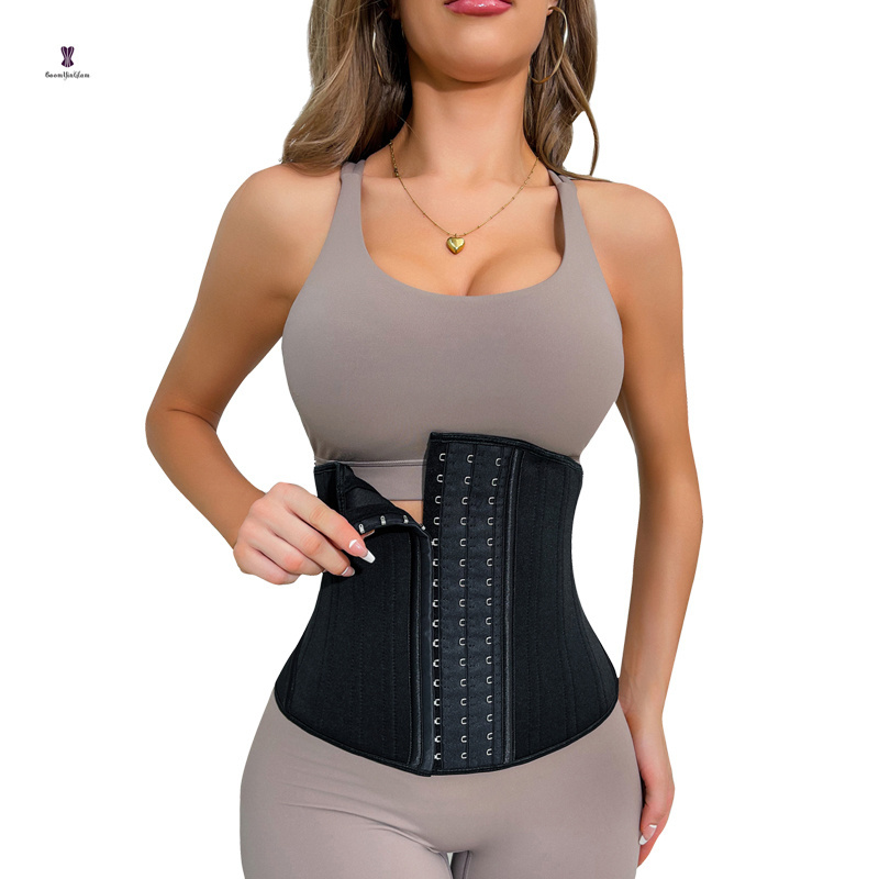 new women 23 steel bones neoprene Sweat curve Band Waist Trainer Belly Belt with Hooks XXXL