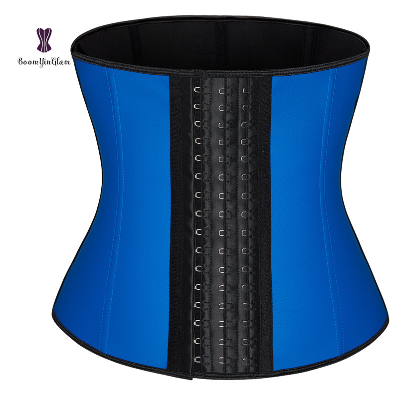 latex rubber waist trainer 3 rows of hooks shaper girdles colombian waist reducing corset