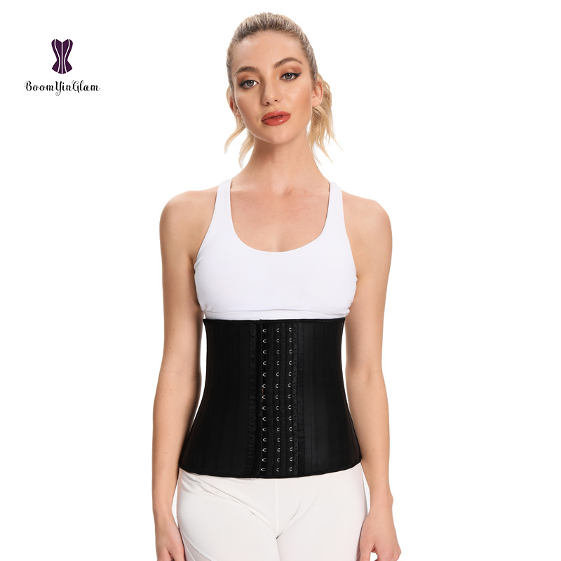 Latex women 25 steel bones 29 steel bone Tummy Control Body Shaper Corset Waist Trainer Latex Girdle Slim Belt  XXS-6XL