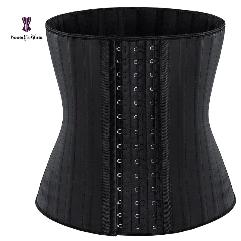 Waist Trainer Corsets Steel Boned Underbust Super Tight Firm Waist Slimming Cincher Latex Material Corset