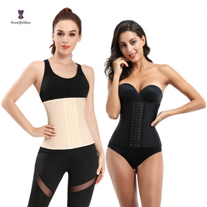 latex rubber waist trainer 3 rows of hooks shaper girdles colombian waist reducing corset