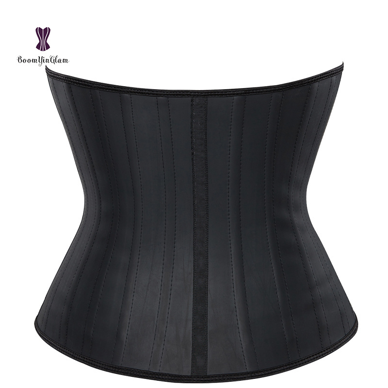 Waist Trainer Corsets Steel Boned Underbust Super Tight Firm Waist Slimming Cincher Latex Material Corset