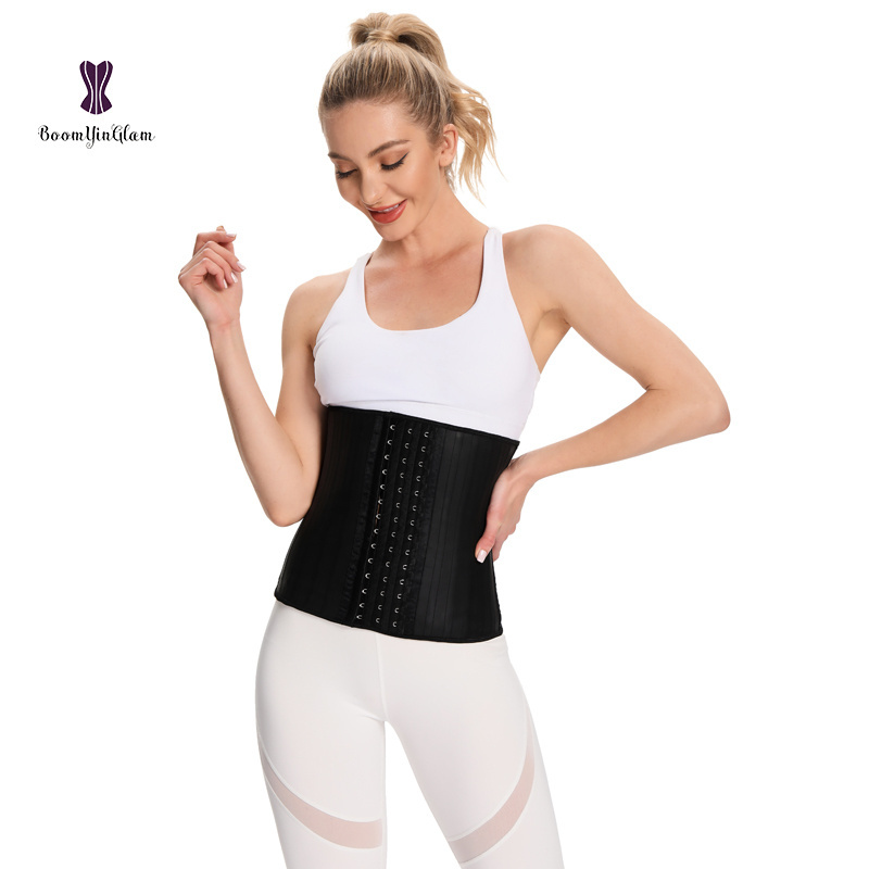 Latex women 25 steel bones 29 steel bone Tummy Control Body Shaper Corset Waist Trainer Latex Girdle Slim Belt  XXS-6XL