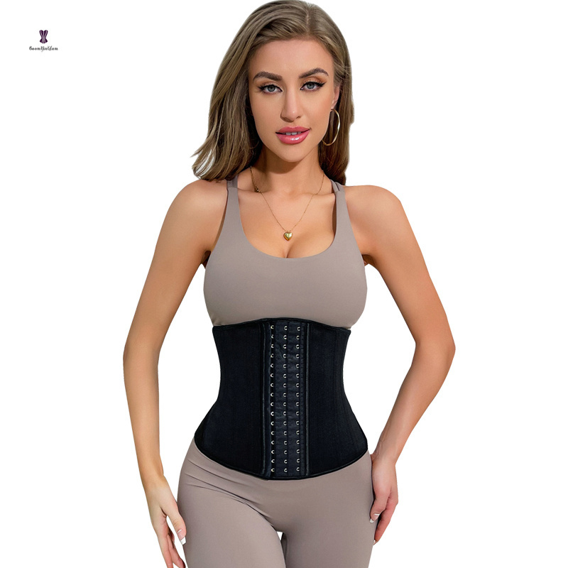 new women 23 steel bones neoprene Sweat curve Band Waist Trainer Belly Belt with Hooks XXXL