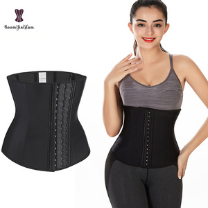 wholesale mature women outwear latex nine steel boned waist training corset fajas